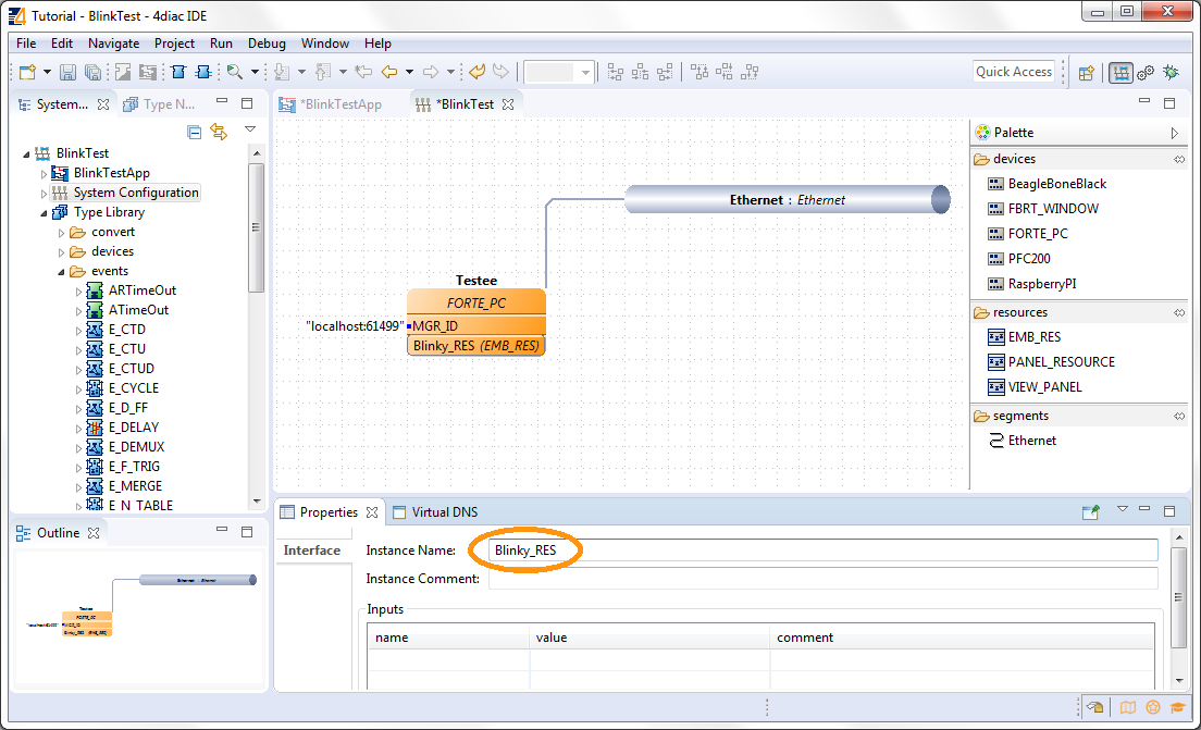 Переименование ресурса