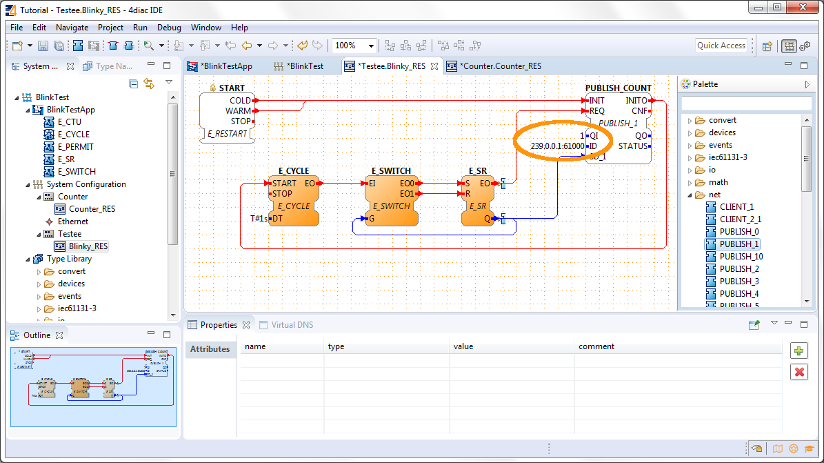 Полная схема Blinky_RES