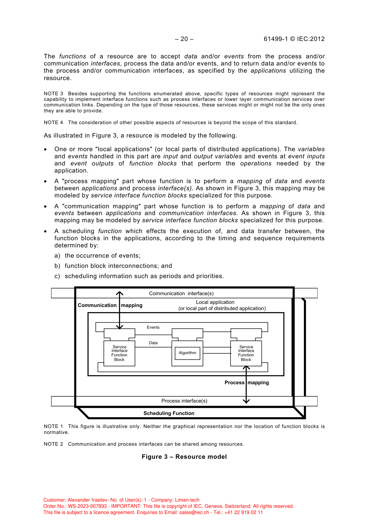 Модель ресурса: локальное приложение, коммуникационное и процессное отображение, функция планирования