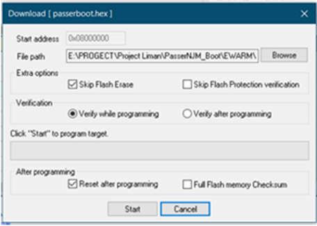 Рисунок 11 — Программирование процессора