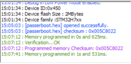 Рисунок 23 — Кор ректное завершение программирования
