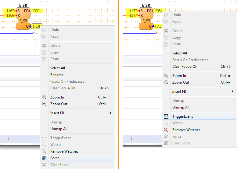 Принудительное задание значений