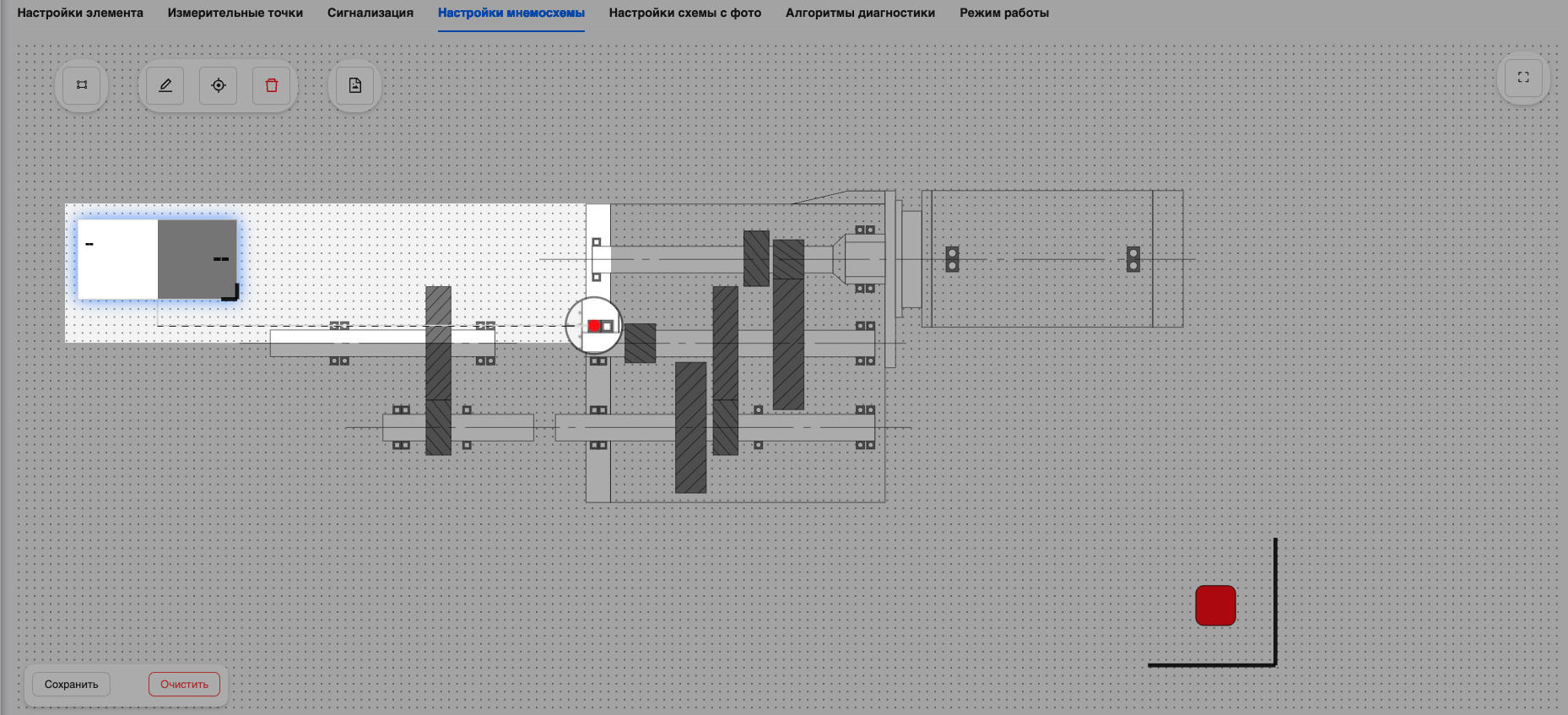 Установка точки привязки